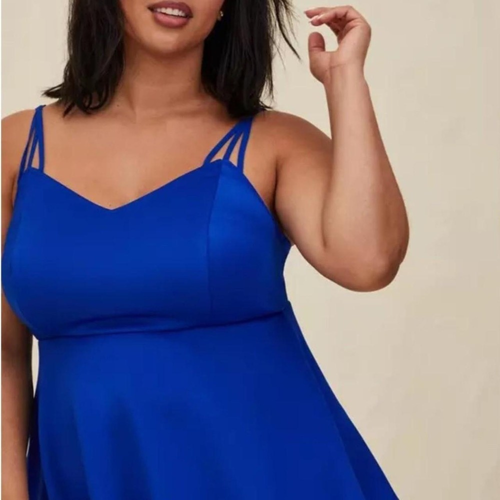 torrid Royal Blue Strappy V-Neck Swing Tank